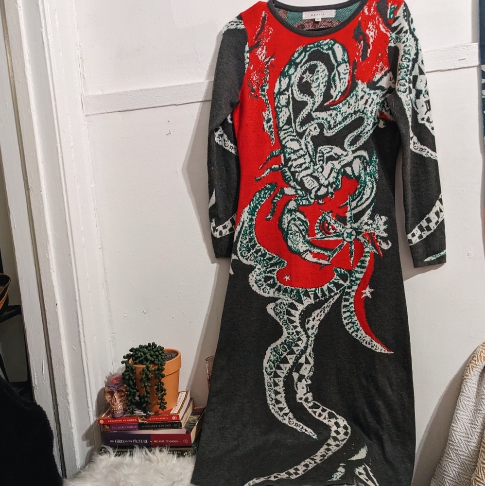 Vintage Wool Knit Sweater Dress - Nexiia Scorpion